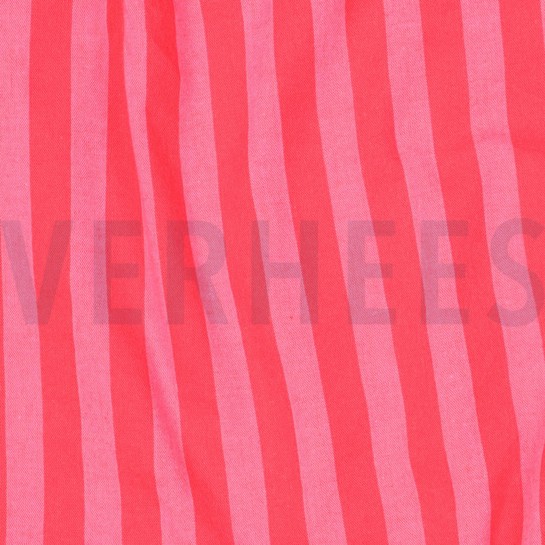 KATOEN GARENGEVERFD STREPEN ROZE #7