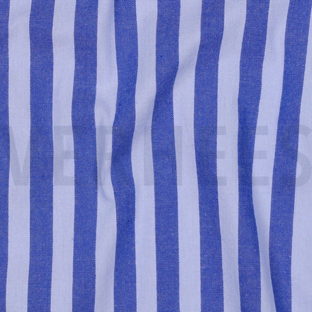 KATOEN GARENGEVERFD STREPEN BLAUW #7
