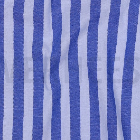 KATOEN GARENGEVERFD STREPEN BLAUW #7