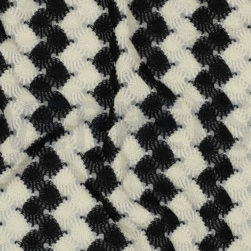 CROCHET TRICOTÉ NOIR BLANC #7