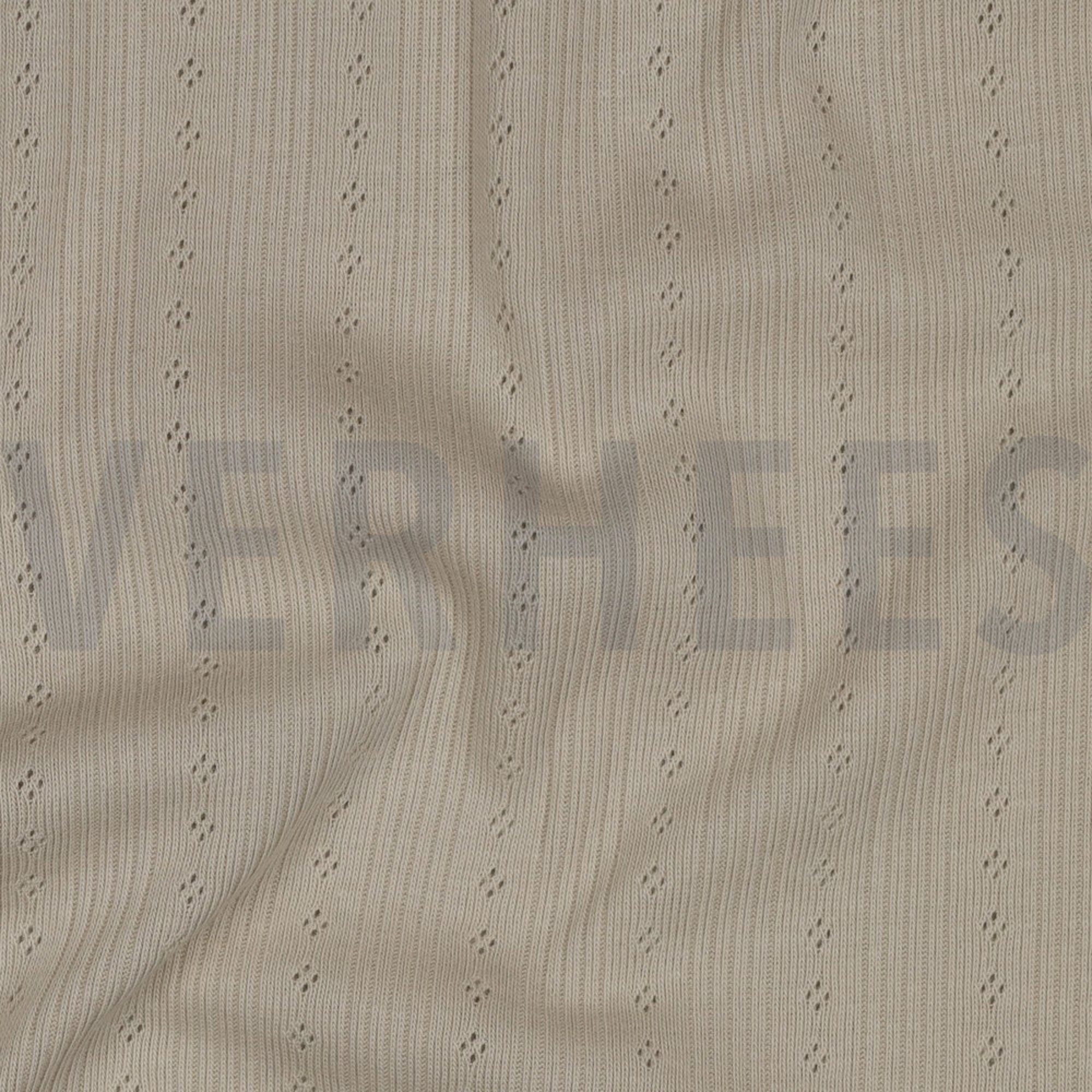 JERSEY TRICOTÉ AJOURÉ SABLE CLAIR (high resolution) #2