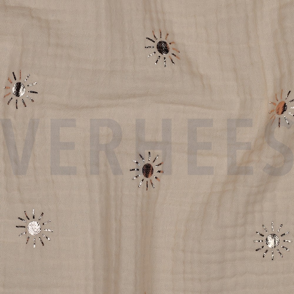DOUBLE GAUZE FOIL SUNNY SAND #7