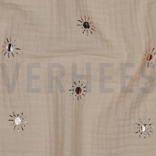 DOUBLE GAUZE FOIL SUNNY SAND #7