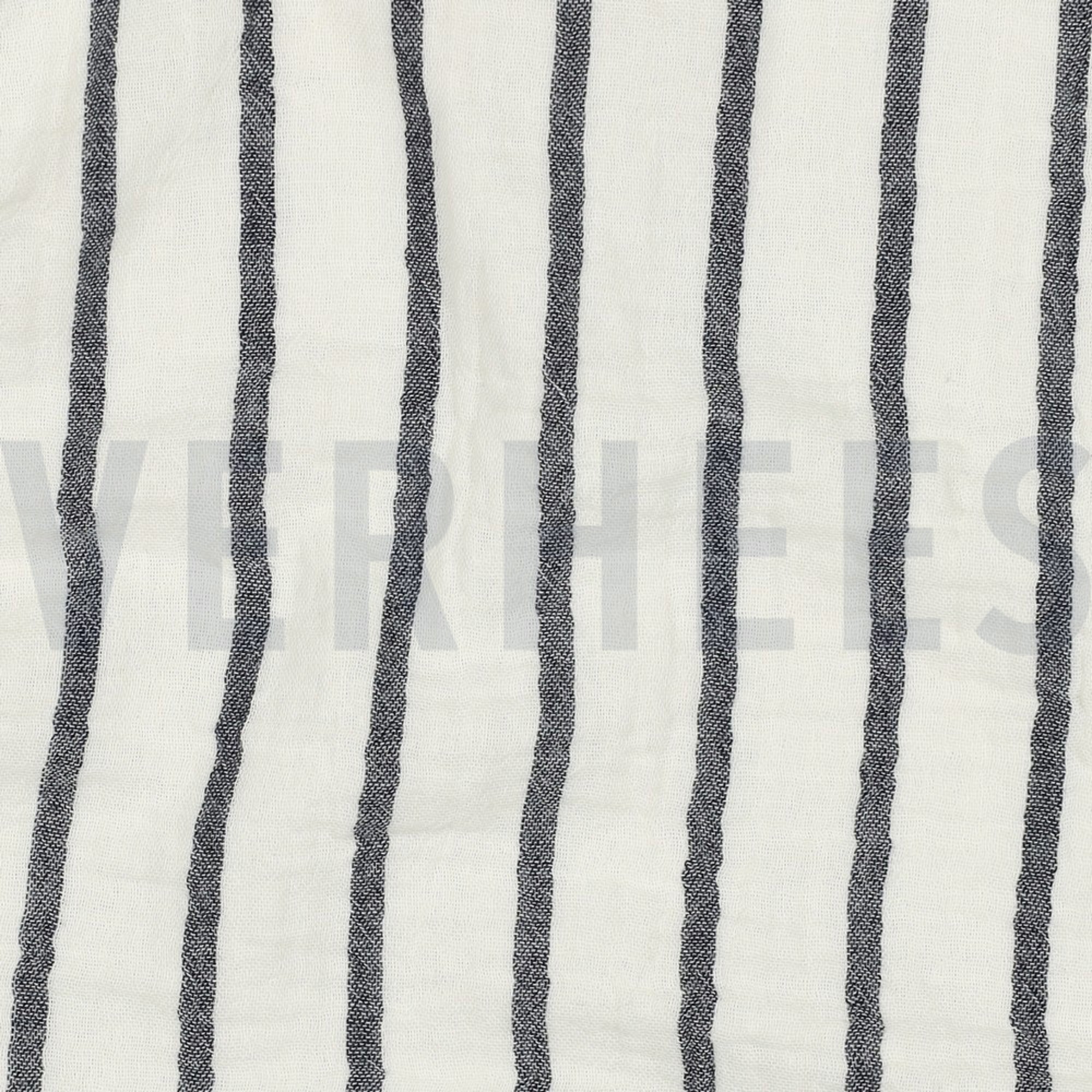 DOUBLE GAUZE YARN DYED STRIPES NAVY (high resolution) #2