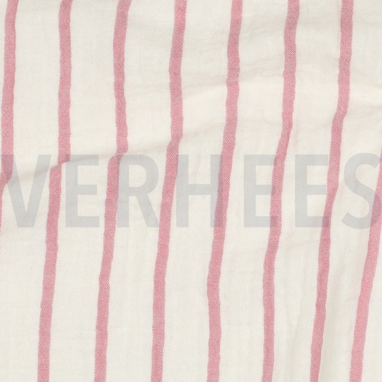 DOUBLE GAUZE YARN DYED STRIPES MAUVE #7