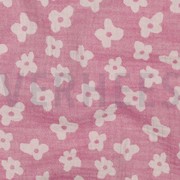 DOUBLE GAUZE JACQUARD FLOWERS CERISE (thumbnail) #2