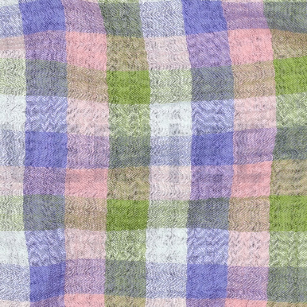DOUBLE GAUZE DOUBLE SIDED CHECKS LIGHT PINK/LAVENDER #7