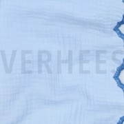 DOUBLE GAUZE TWEE-ZIJDIGE GOLFRAND LICHTBLAUW (thumbnail) #2