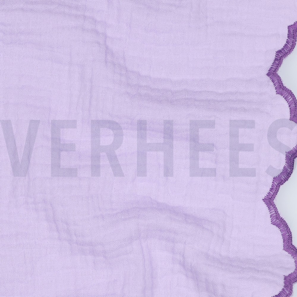 DOUBLE GAUZE TWO-SIDE SCALLOP LILAC #7