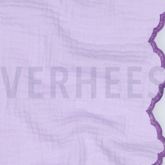 DOUBLE GAUZE TWEE-ZIJDIGE GOLFRAND LILA #7