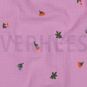 MUSSELIN STICKEREI BLUMEN HELLROSA (thumbnail) #2