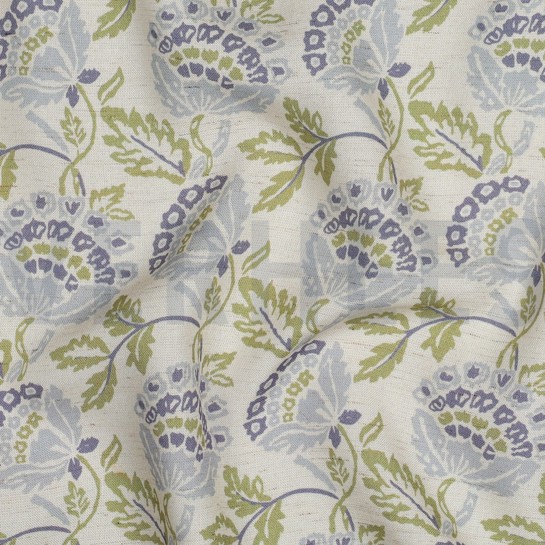 LIN VISCOSE DIGITAL FLEURS ÉCRU #7
