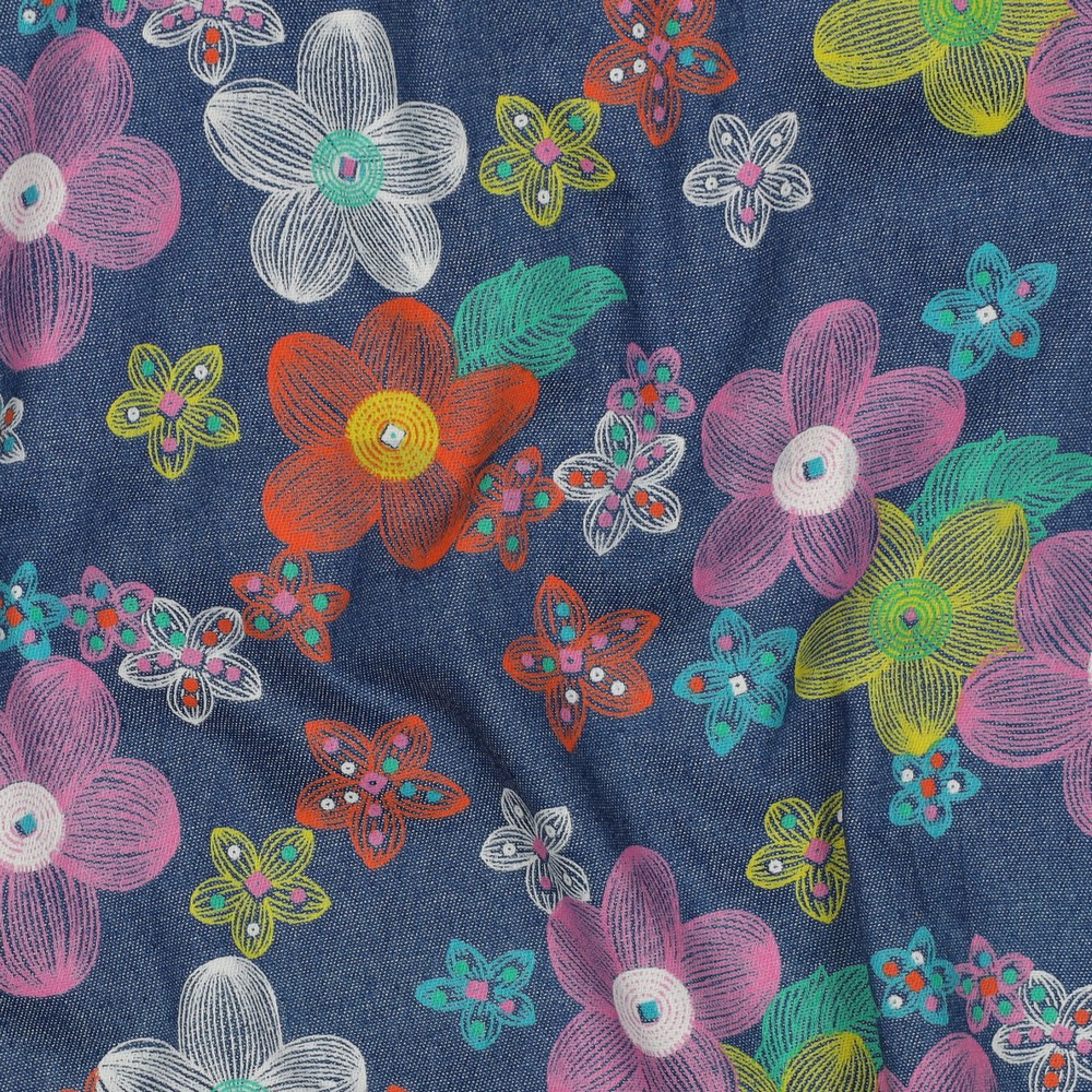 DENIM 4,5OZ FLOWERS JEANS #7