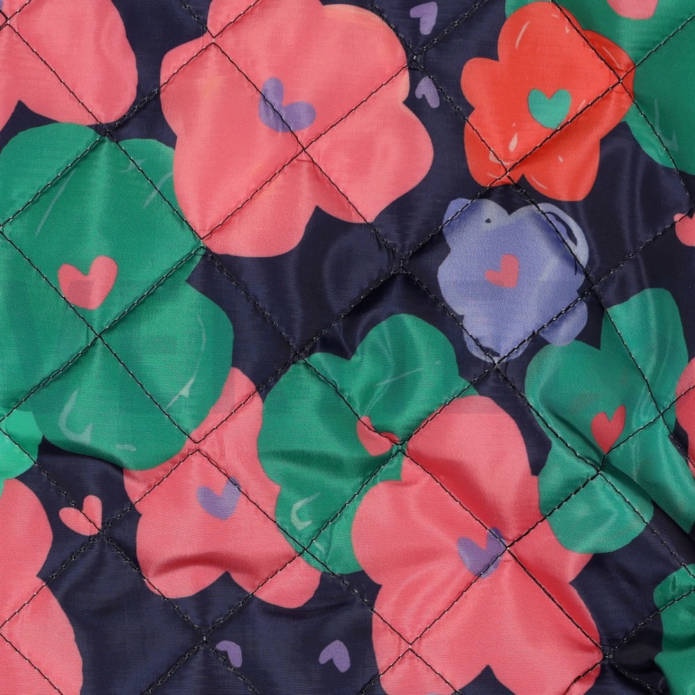STEPPSTOFF BLUMEN MARINEBLAU #7