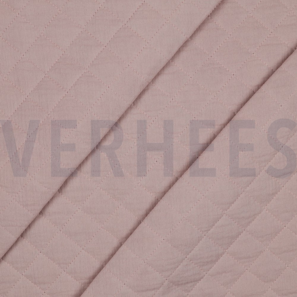 DOUBLE GAZE DE COTON QUILT ROSE TENDRE #7
