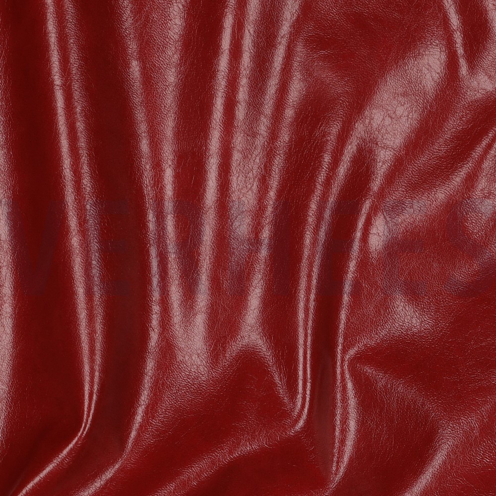 FAUX LEATHER SHINY STRETCH RED #7