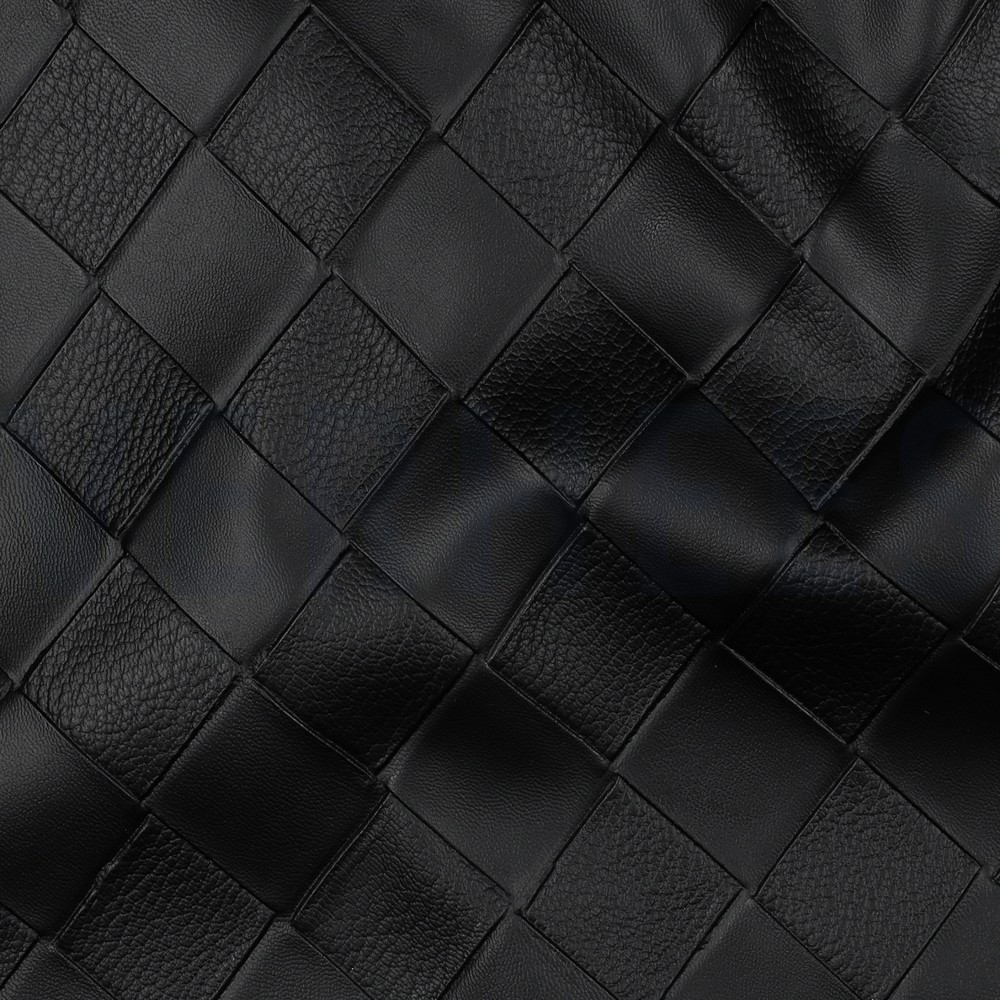 FAUX LEATHER WOVEN BLACK #7