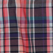BAUMWOLLE GARNGEFÄRBT KAROS DUNKELKORALLE (thumbnail) #2