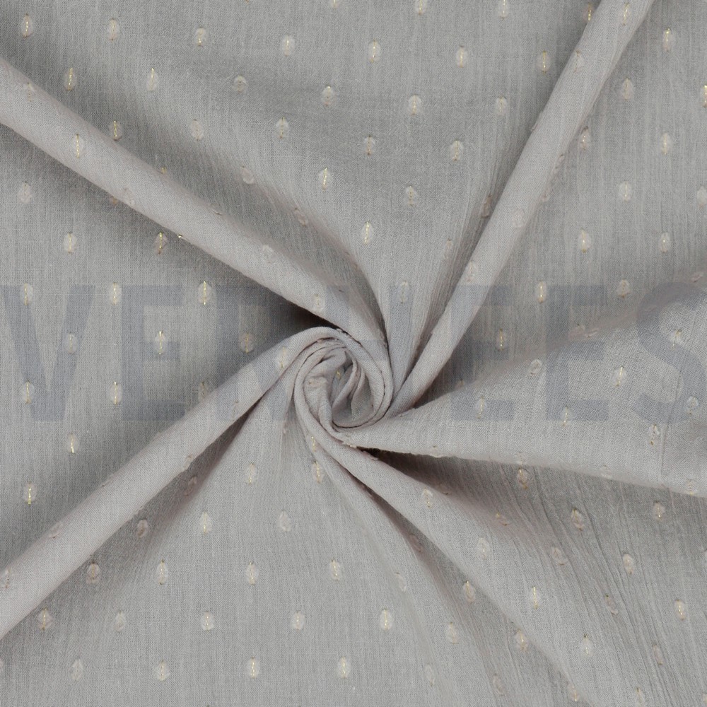 COTON FROISSÉ DOBBY LUREX OR ROSE POUDRÉ #7