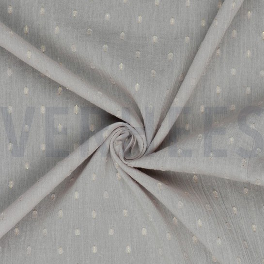 COTON FROISSÉ DOBBY LUREX OR ROSE POUDRÉ #7