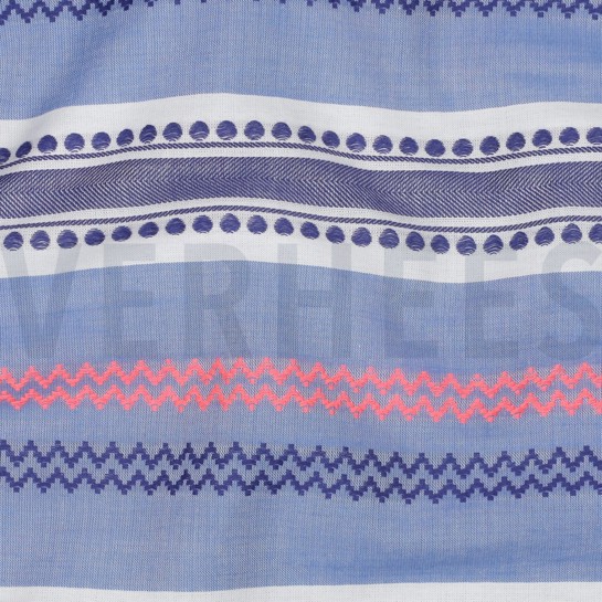 COTTON YARN DYED JACQUARD NEON LIGHT BLUE #7