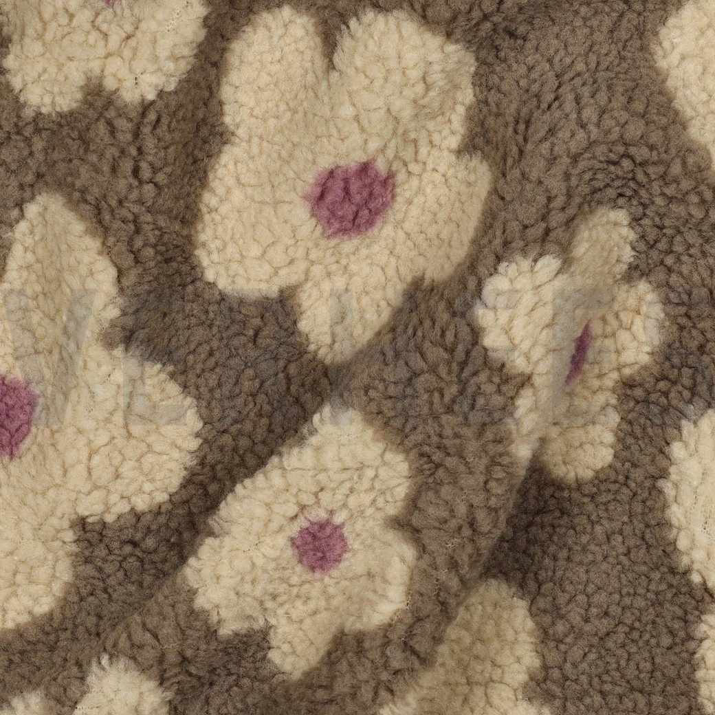 TEDDY JACQUARD BLOEMEN TAUPE/BEIGE #7
