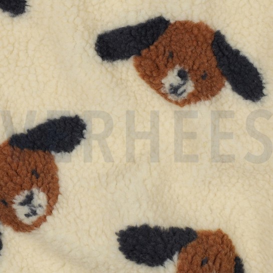 TEDDY JACQUARD CHIENS BEIGE/MARRON #7
