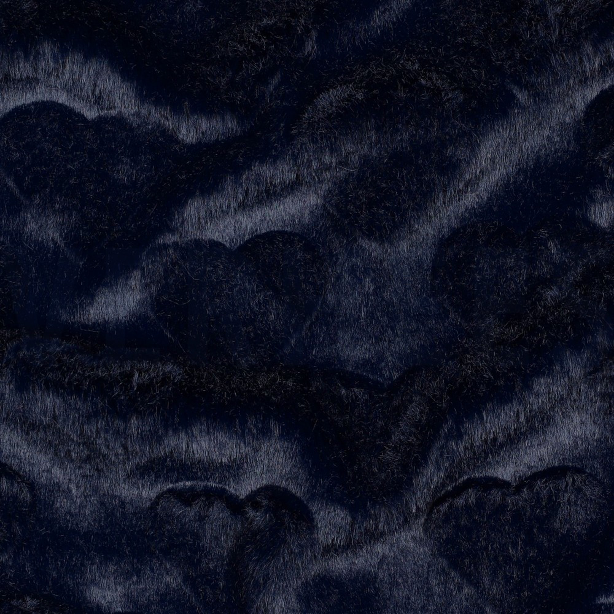 FAUSSE FOURRURE CŒURS BLEU MARINE (high resolution) #2