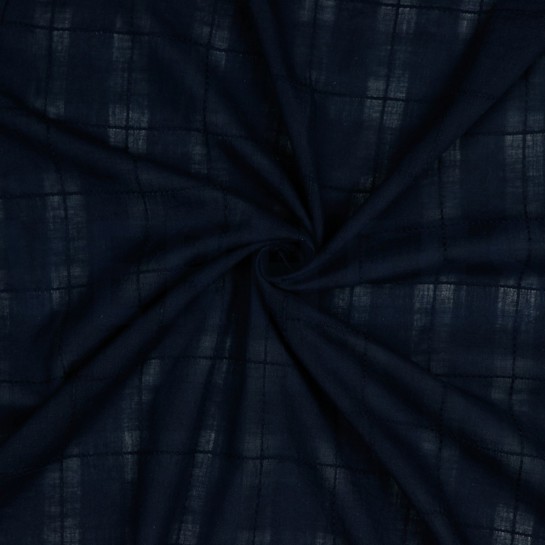 COTTON VOILE DOBBY NAVY #7