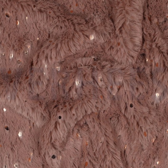 KUNSTPELZ MIT FOLIE DUNKELROSA #7