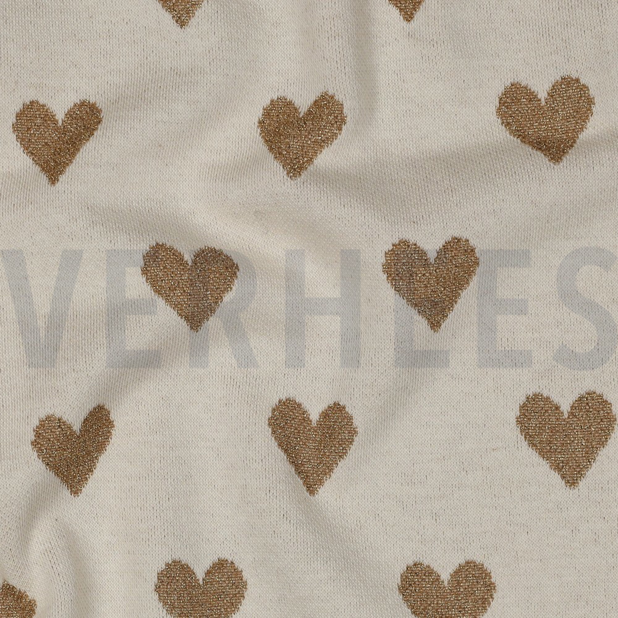 KNITTED JACQUARD LUREX HEARTS NATURAL (high resolution) #2