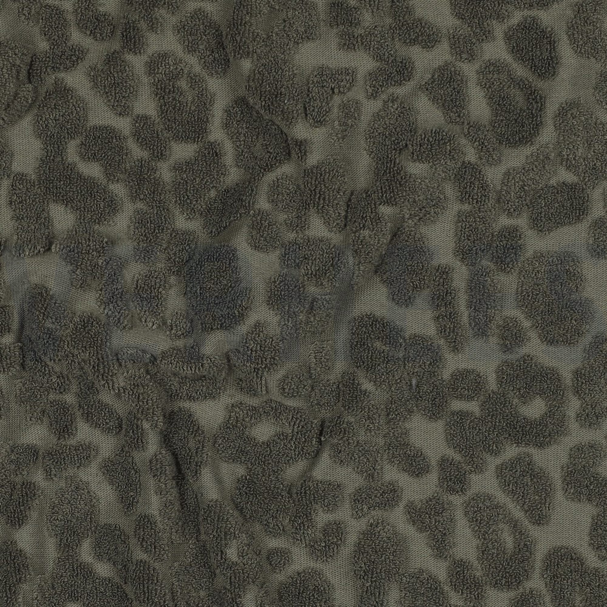 COTTON TOWELLING KNIT ANIMAL SKIN DARK GREEN (high resolution) #2