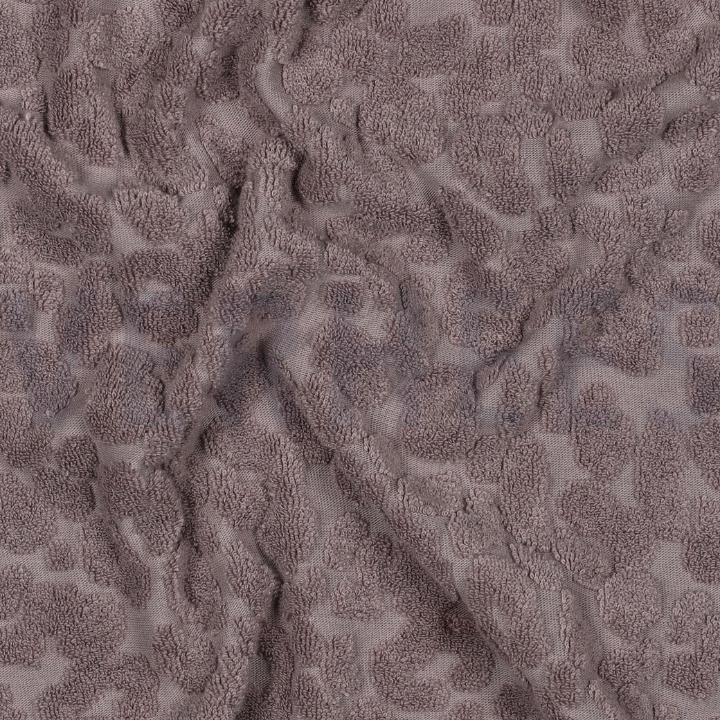 BAUMWOLLE FROTTEE GESTRICKT TIERHAUT MAUVE #7