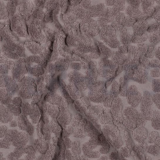 BAUMWOLLE FROTTEE GESTRICKT TIERHAUT MAUVE #7