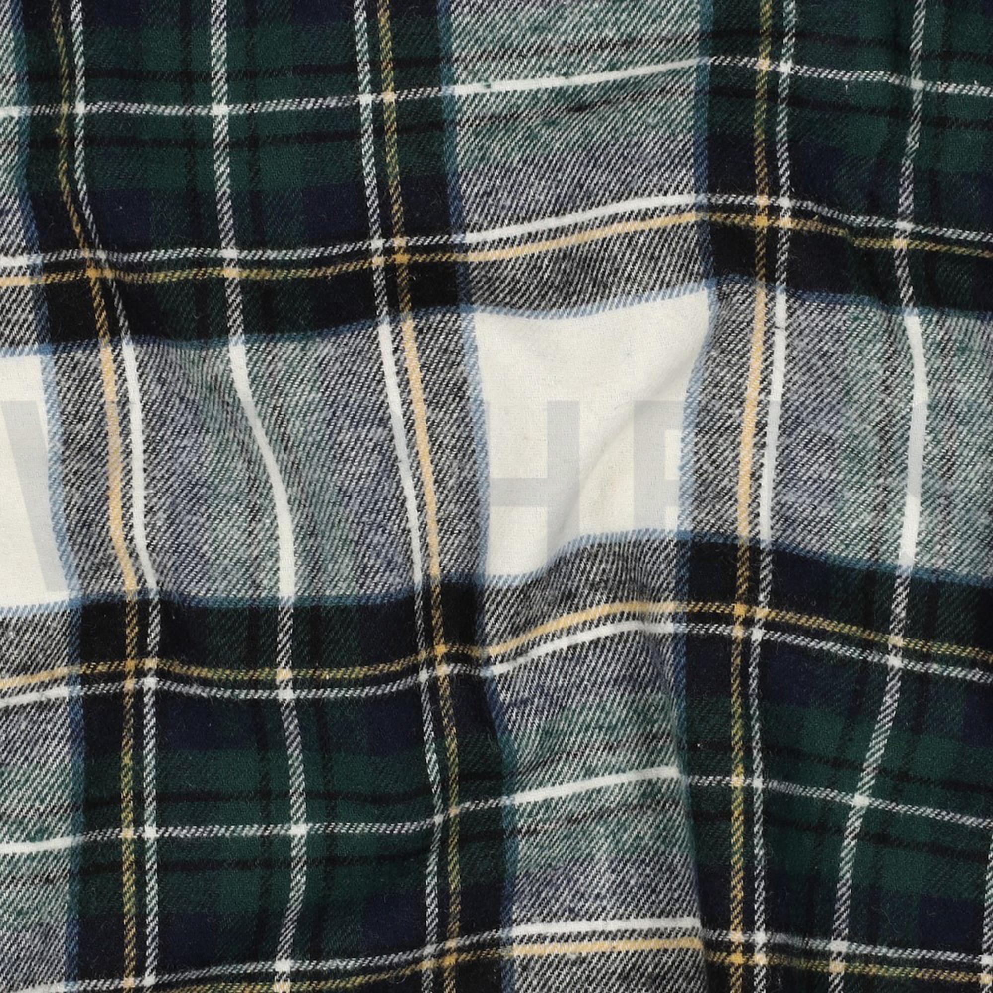 BAUMWOLLE GARNGEFÄRBT ANGERAUT KAROS ECRU/MARINEBLAU (high resolution) #2