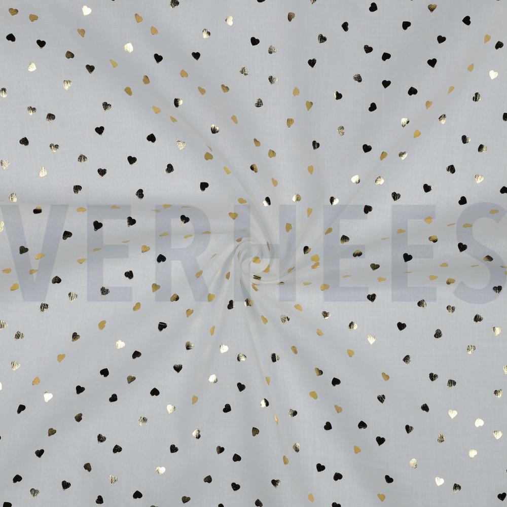 COTTON FOIL HEARTS WHITE #7