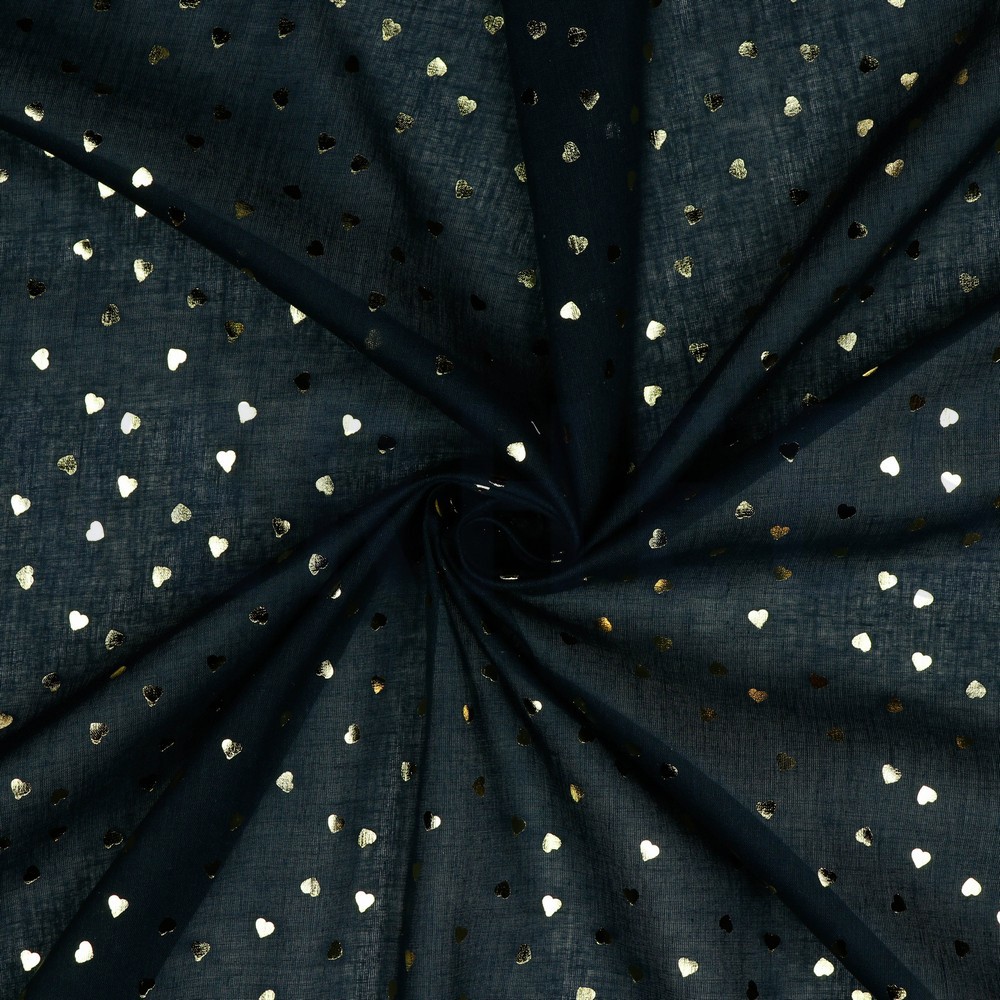 KATOEN FOLIE HARTJES MARINEBLAUW #7