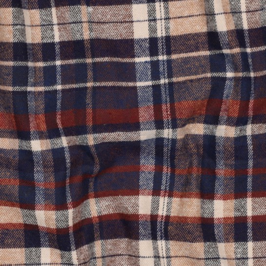 KATOEN GARENGEVERFD GEBORSTELDE RUITEN MARINEBLAUW #7