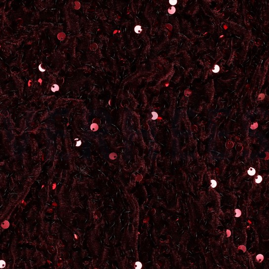 PAILLETTEN FLUWEEL BORDEAUXROOD #7