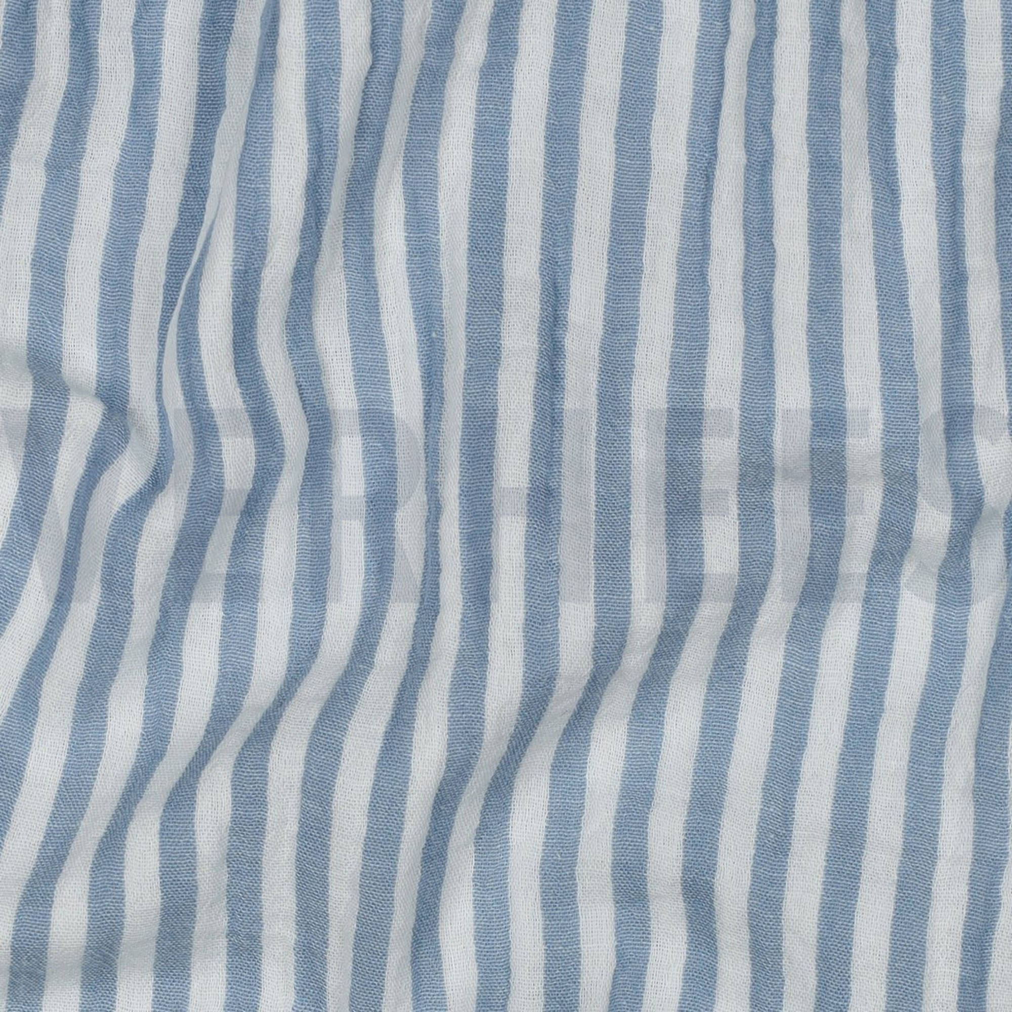 MUSSELIN GARNGEFÄRBT STREIFEN BLAU (high resolution) #2