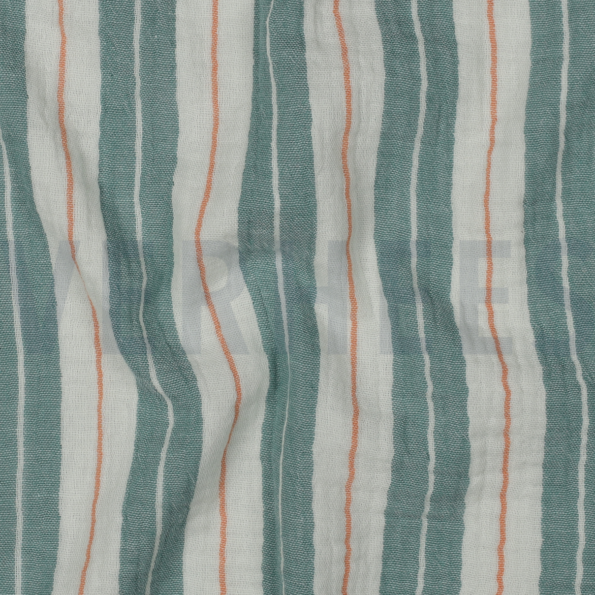 DOUBLE GAUZE YARN DYED STRIPES GREEN #7