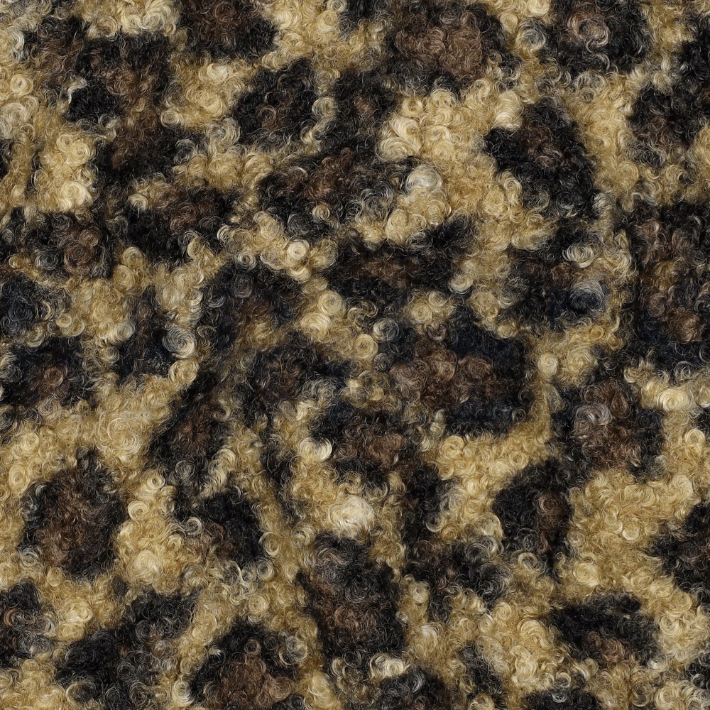 BOUCLÉ MOTIF PEAU ANIMALE BRUN #7