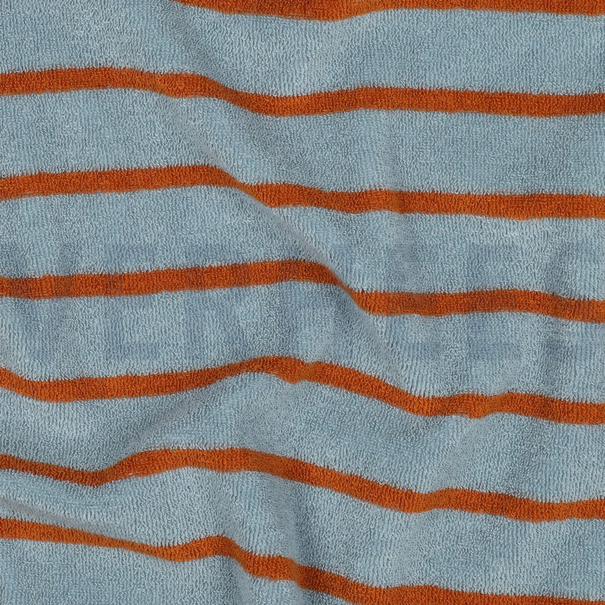 BAUMWOLLE FROTTEE GARNGEFÄRBT STREIFEN BLAU/BRAUN (high resolution) #2