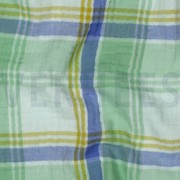 DOUBLE GAUZE YARN DYED CHECKS GREEN (thumbnail) #2