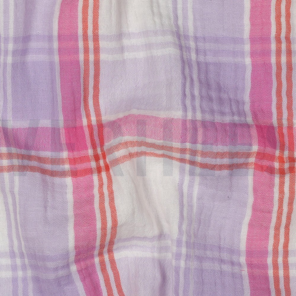 DOUBLE GAUZE GARENGEVERFD RUITEN LAVENDEL #7