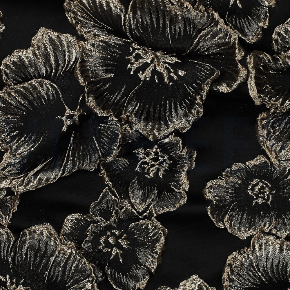 JACQUARD FLEURS NOIR #7