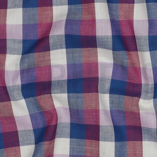 COTTON YARN DYED CHECKS CERISE #7