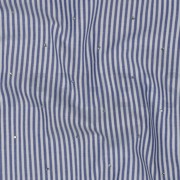 BAUMWOLLE GARNGEFÄRBT STREIFEN MIT NIETEN BLAU (thumbnail) #2