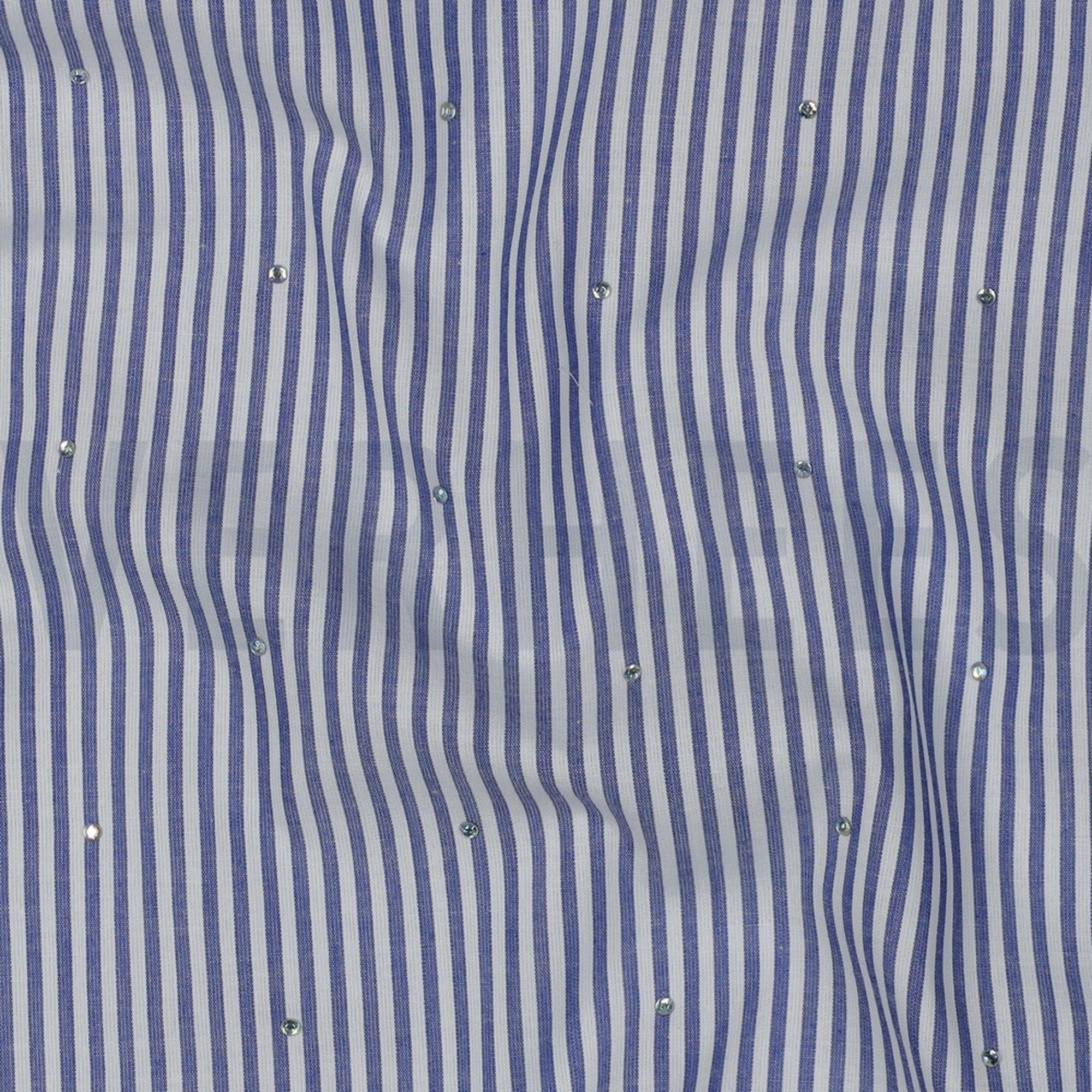 BAUMWOLLE GARNGEFÄRBT STREIFEN MIT NIETEN BLAU (high resolution) #2