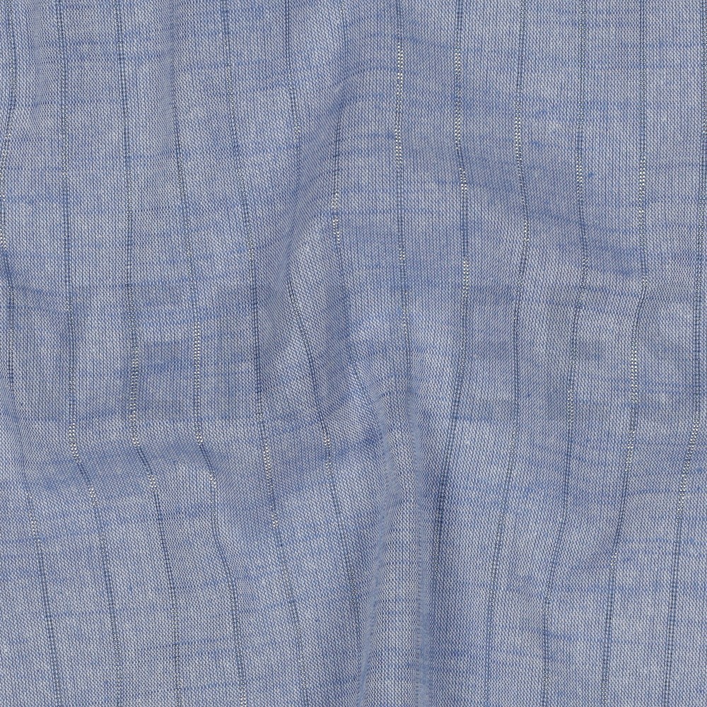 COTTON YARN DYED STRIPES LUREX BLUE #7